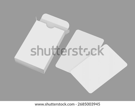 playing cards box packaging blank template