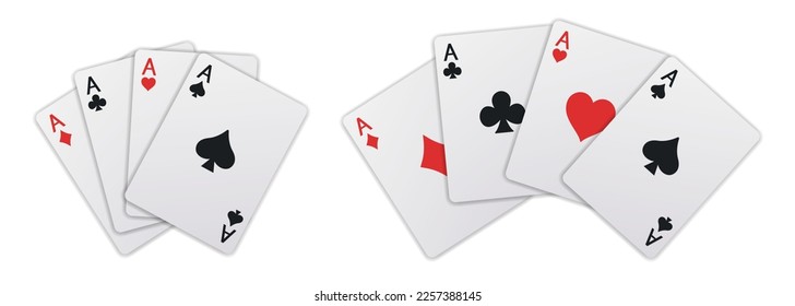 Playing cards. Card fan. Vector clipart isolated on white background.