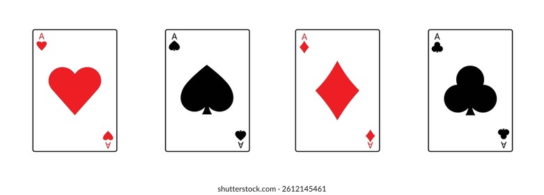 playing cards. Playing Card Symbols. Isolated on white background.