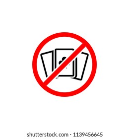 Playing cards, casino, forbidden , vector sign design