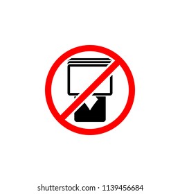 Playing cards, casino, forbidden , vector sign design