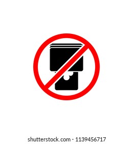 Playing cards, casino, forbidden , vector sign design