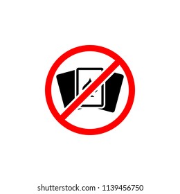 Playing cards, casino, forbidden , vector sign design