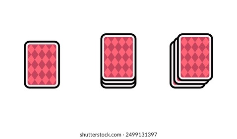 Playing cards. Casino game. Poker. Blackjack. Online card game. Logo template. Table games. Two playing cards. Gambling symbol. Two cards. Game art. Game design.