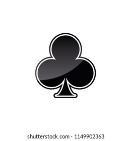 Playing cards clover icon