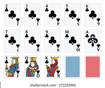 Playing Cards - Clubs Set
