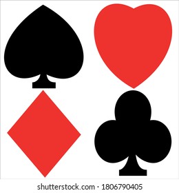 
Las cartas de juego vienen con cuatro trajes.