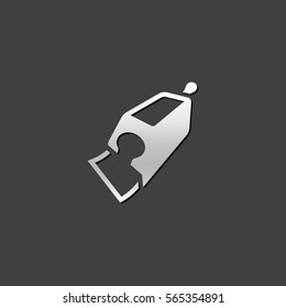 Playing cards dispenser icon in metallic grey color style. Game gambling leisure