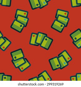 Playing cards flat icon,eps10 seamless pattern background