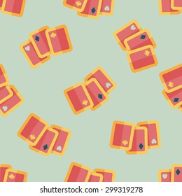 Playing cards flat icon,eps10 seamless pattern background