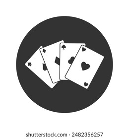 Playing cards in flat style, vector icon