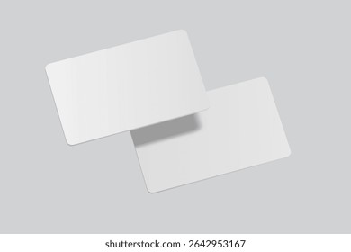 Playing cards flying mockup. Blank cards deck of poker hand, successful game, bet, casino ads, gambling business, game card or note cards, greeting card, invitation, credit card, business card 
