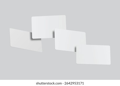 Playing cards flying mockup. Blank cards deck of poker hand, successful game, bet, casino ads, gambling business, game card or note cards, greeting card, invitation, credit card, business card 