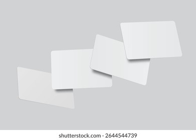 Playing cards flying mockup. Blank cards deck of poker hand, successful game, bet, casino ads, gambling business, game card or note cards, greeting card, invitation, credit card, business card