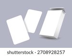 playing cards flying mockup for showcasing your design to clients