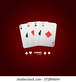 playing cards - four aces. Games of chance. online casino