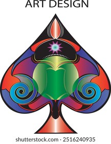 playing cards fulcolor,playing cards art,art leaf image illustration