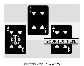 Playing Cards, Full Deck Playing Cards, Aces, Poker Cards, Royal Flush, Playing Cards Silhouette, Hearts, Spades, card game, Clubs,  Diamonds, Poker, silhouette, vector, 