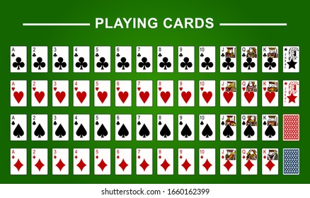 Playing cards full deck for poker