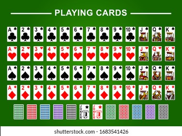 Playing cards full deck for poker