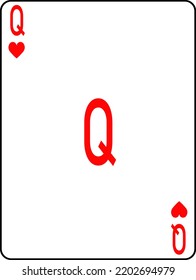 Playing cards. Hearts lady. A deck of poker cards.