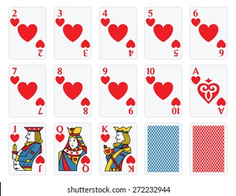 Playing Cards - Hearts Set
