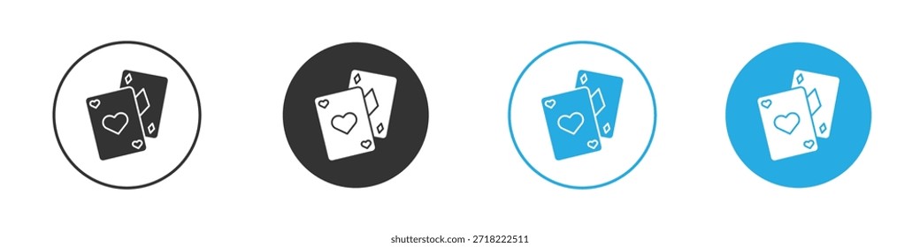 Spielkarten-Symbol für App- und Webdesign. Einfache Elementgrafik.