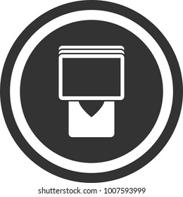 Playing Cards icon , dark circle sign design