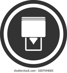 Playing Cards icon , dark circle sign design