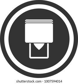 Playing Cards icon , dark circle sign design