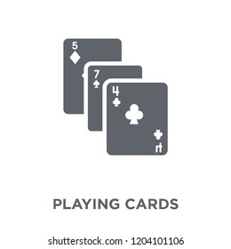 Playing cards icon. Playing cards design concept from Entertainment collection. Simple element vector illustration on white background.