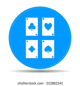 playing cards icon. Flat design style eps 10