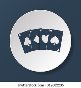 playing cards icon. Flat design style eps 10