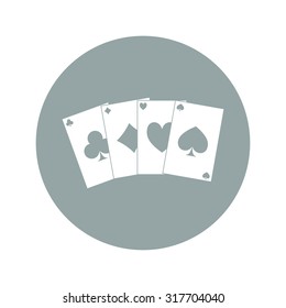 playing cards icon. Flat design style eps 10
