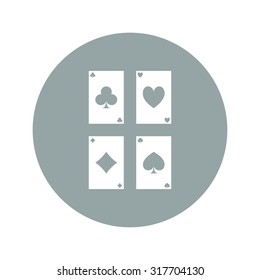 playing cards icon. Flat design style eps 10