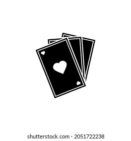 Playing cards icon in gambling set