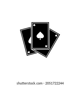 Playing cards icon in gambling set