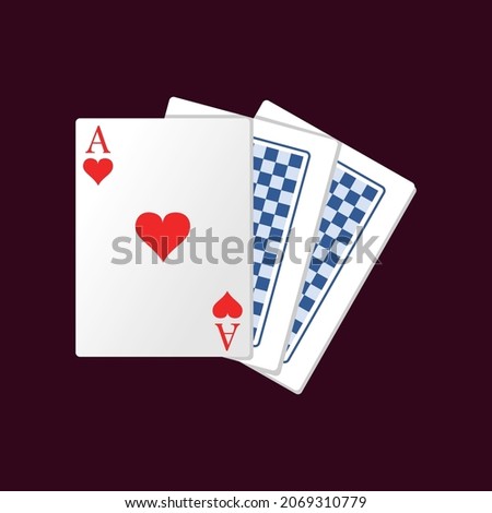 Playing cards icon. Games sign. Gambling. Card pack. Hearts clubs diamond spades. Desktop icons pack. Computer game UI shortcut. Vector illustration.