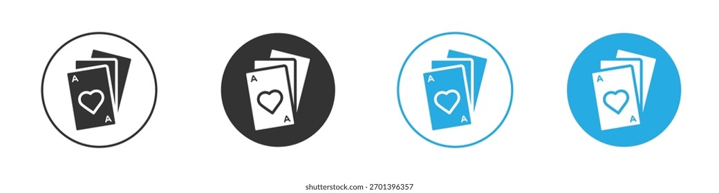 Playing cards icon. Graphic icon design template