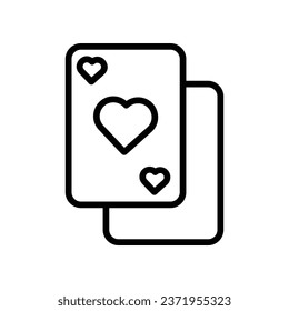 Icono de Tarjetas de reproducción aislamiento en la ilustración de material vectorial de fondo blanco.