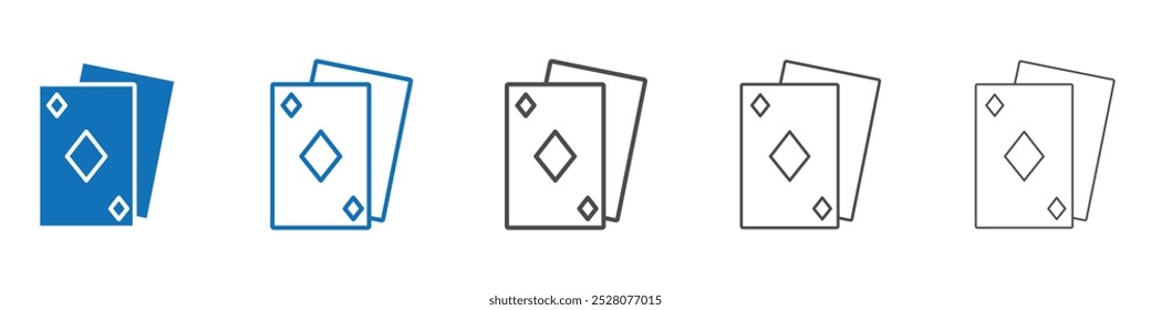 Playing cards icon Isolated flat vector in outline
