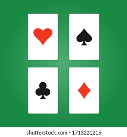 Playing cards icon isolated on white background.