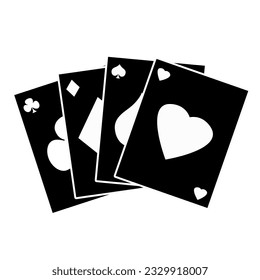 Icono de juego de cartas aislado en fondo blanco. Ilustración vectorial.