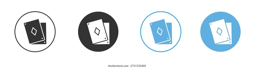Playing cards icon Logo Template Design set