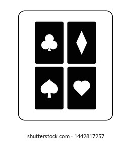 Playing cards icon on the background. eps 10
