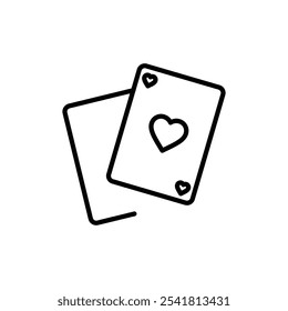 Playing cards icon Outline vector for web ui