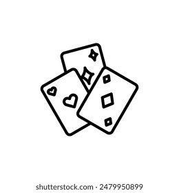 Playing Cards Icon Perfect for Gaming Apps