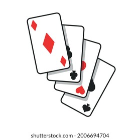 Playing cards icon for poker