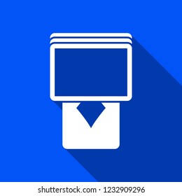 Playing cards icon with shadow ,diamond sign design