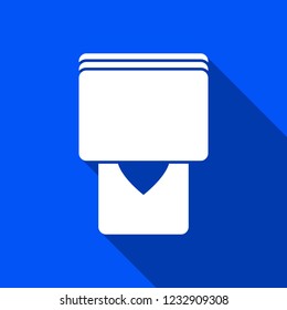 Playing cards icon with shadow , hearts sign design